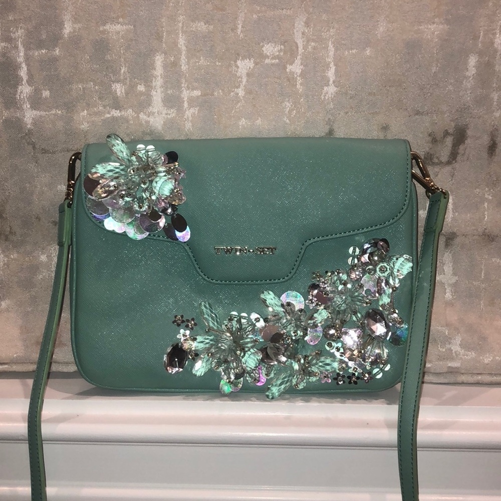 TWIN SET bejewelled messenger bag - Picture 2 of 8